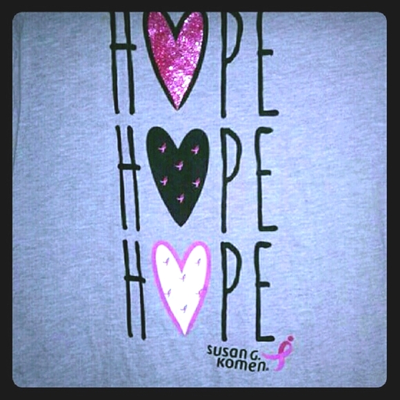 NEW Hope Breast Cancer Support Top Shirt Tee Size S - Picture 2 of 2